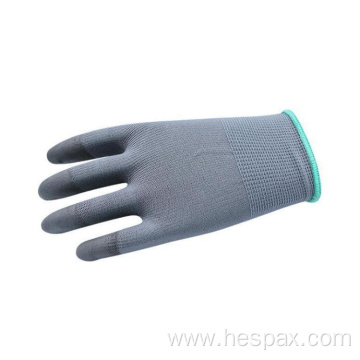 Hespax PU Finger Coated Dexterous Precision Work Gloves